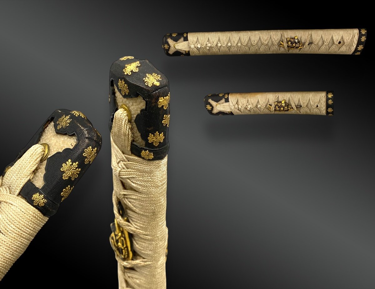Daisho: Signed Katana And Wakisashi, With Koshirae Soriomono Japan, Edo Period (1603-1868)-photo-4
