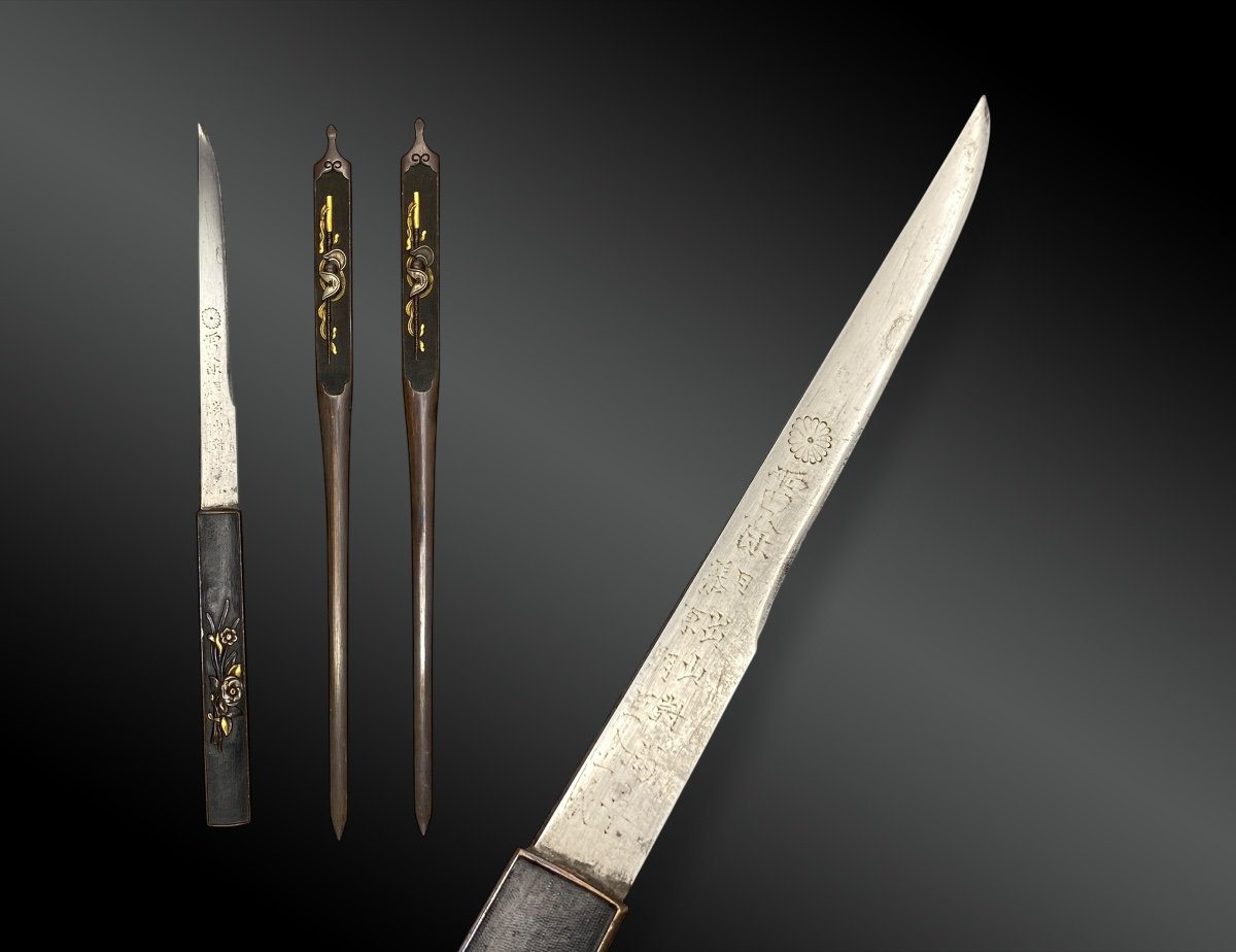 Daisho: Signed Katana And Wakisashi, With Koshirae Soriomono Japan, Edo Period (1603-1868)-photo-5