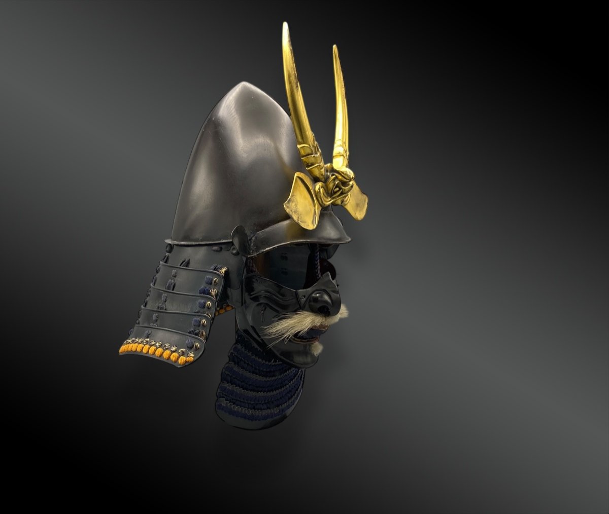 Ensemble Casque De Guerre Appelé Kabuto Avec Mempo Et Maedaté Oni. Japon Période Edo 1603–1868-photo-2