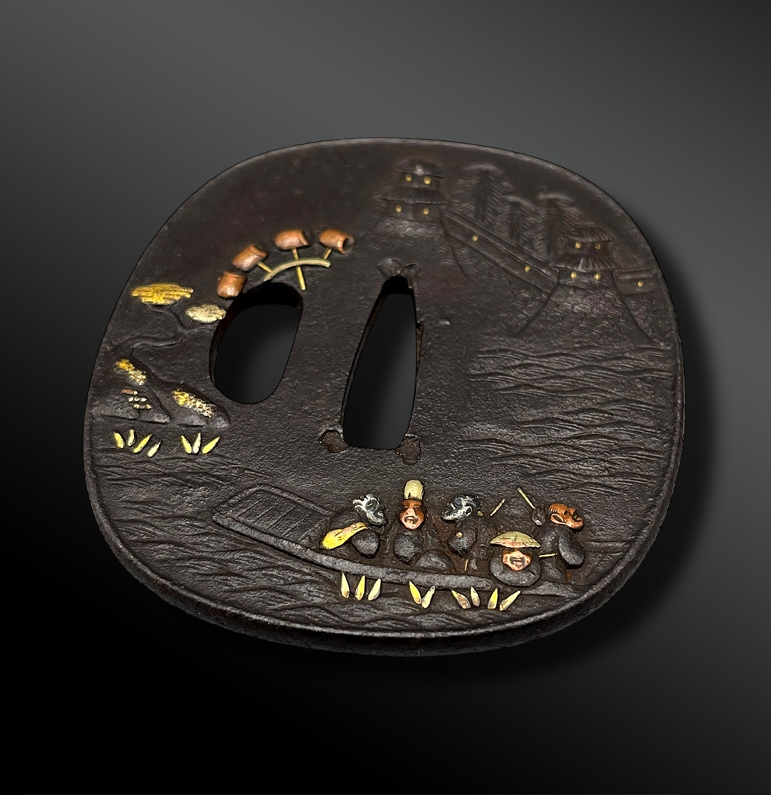 Tsuba Naga Maru Gata - Japan - Edo Period (1603-1868)-photo-3