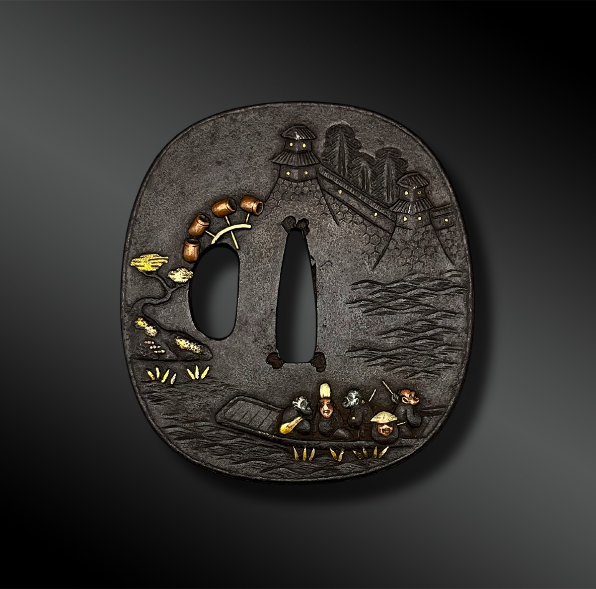 Tsuba Naga Maru Gata - Japan - Edo Period (1603-1868)