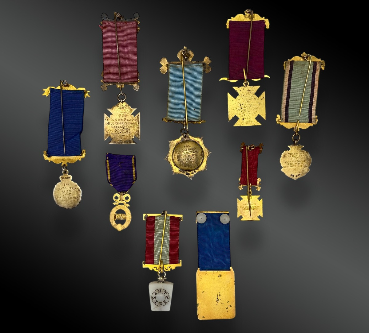 Ensemble De Neuf Médailles Maçonniques. Première Moitié Du XXème Siècle.-photo-3