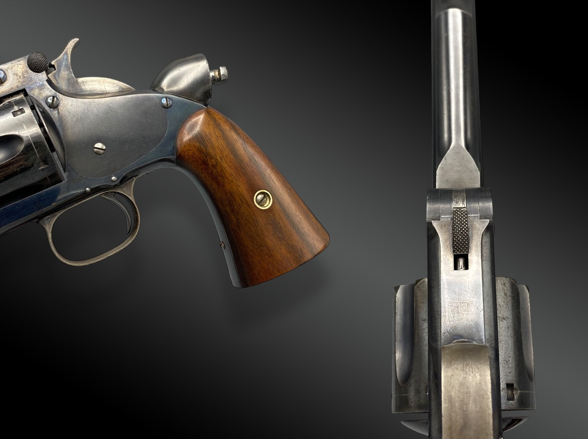 Coffret Revolver Smith et Wesson N°3 avec crosse additionnelle, fini par Gastinne Renette. -photo-1