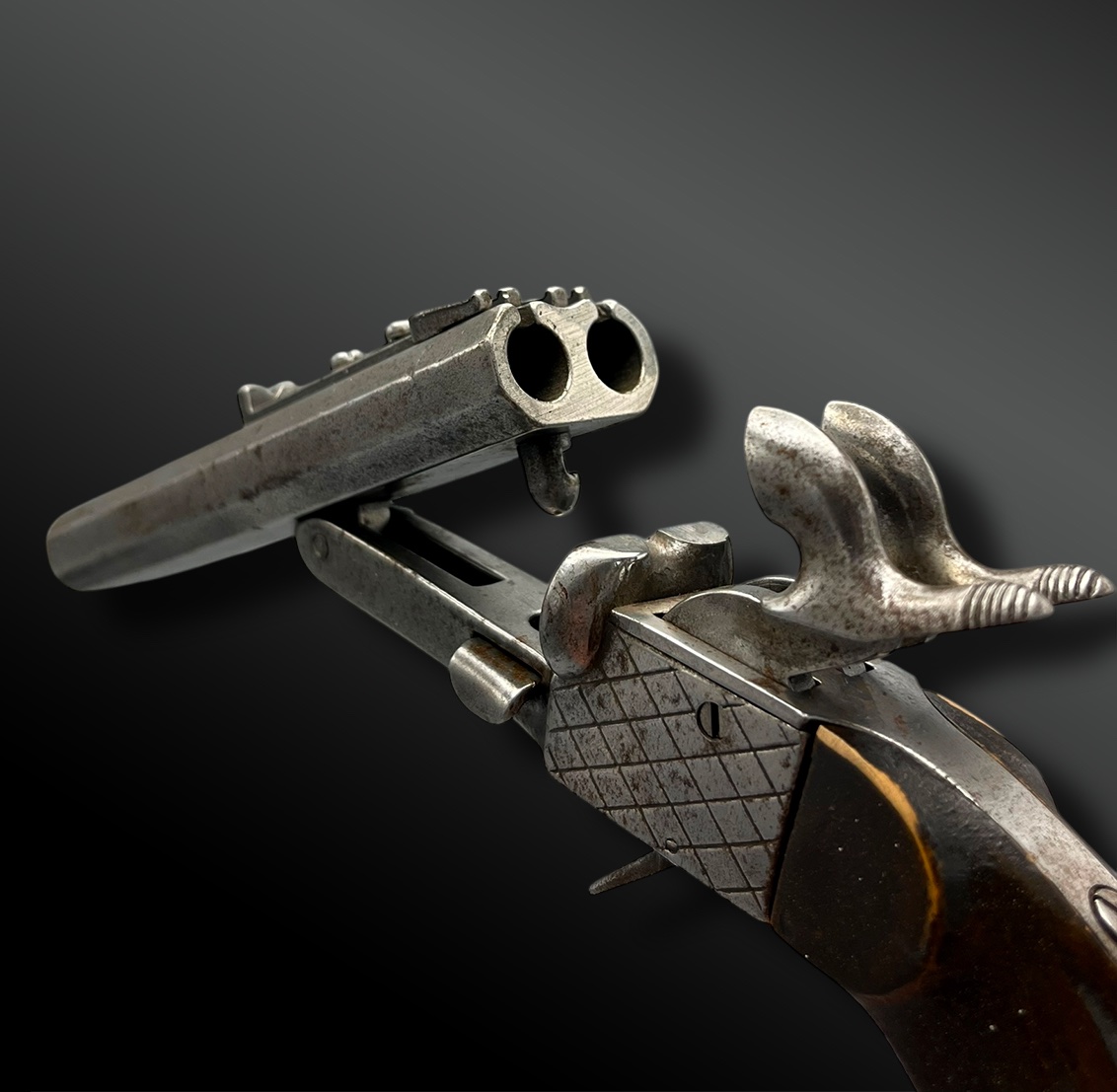 PISTOLET à coffre - Espagne ? - XIXème siècle-photo-3
