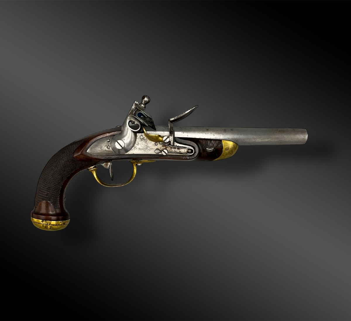PISTOLET d’officier modèle 1816 - France - XIXème siècle