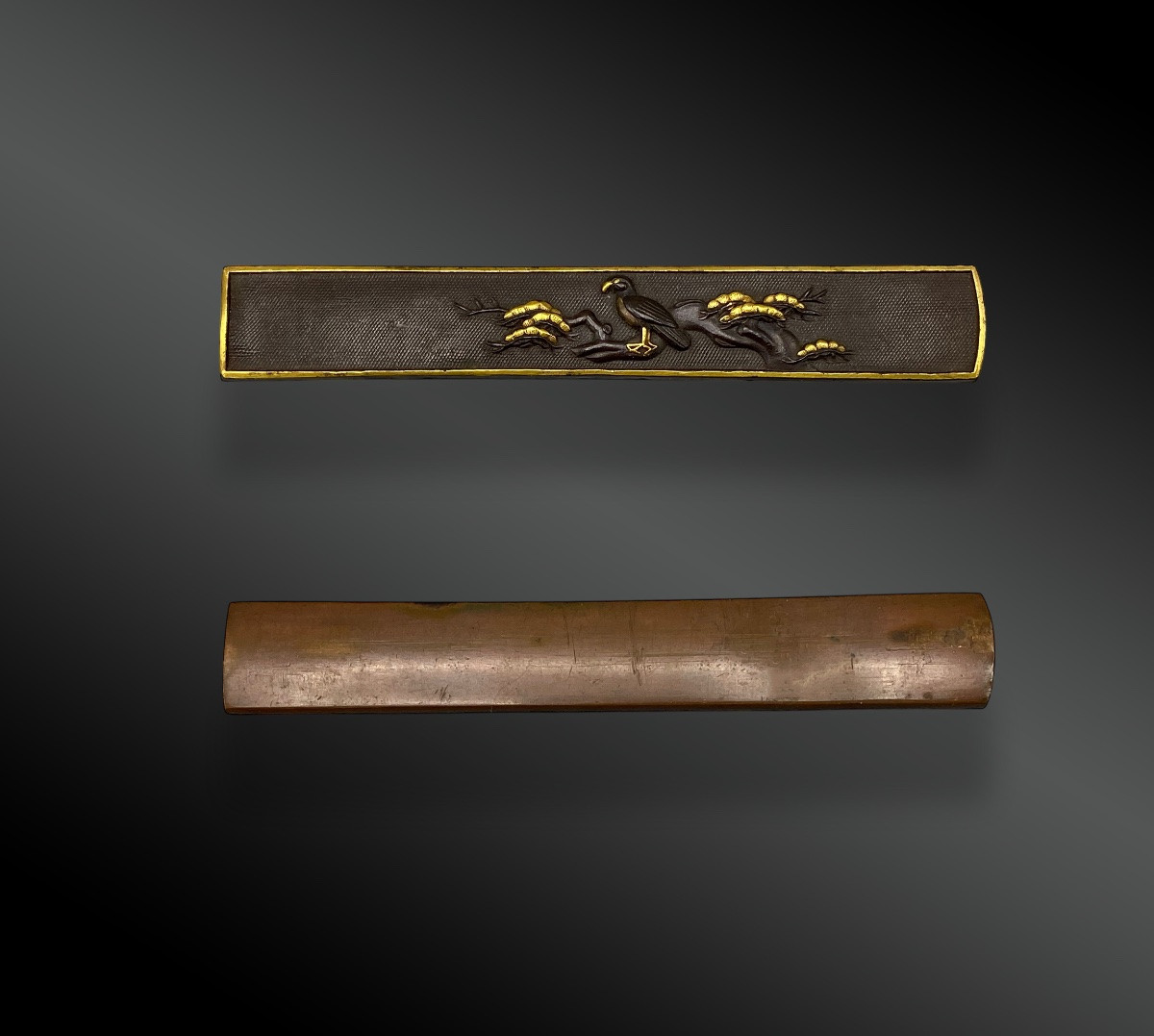 ENSEMBLE FUCHI KASHIRA, MENUKI, KOZUKA Japon, fin XIXème-photo-4