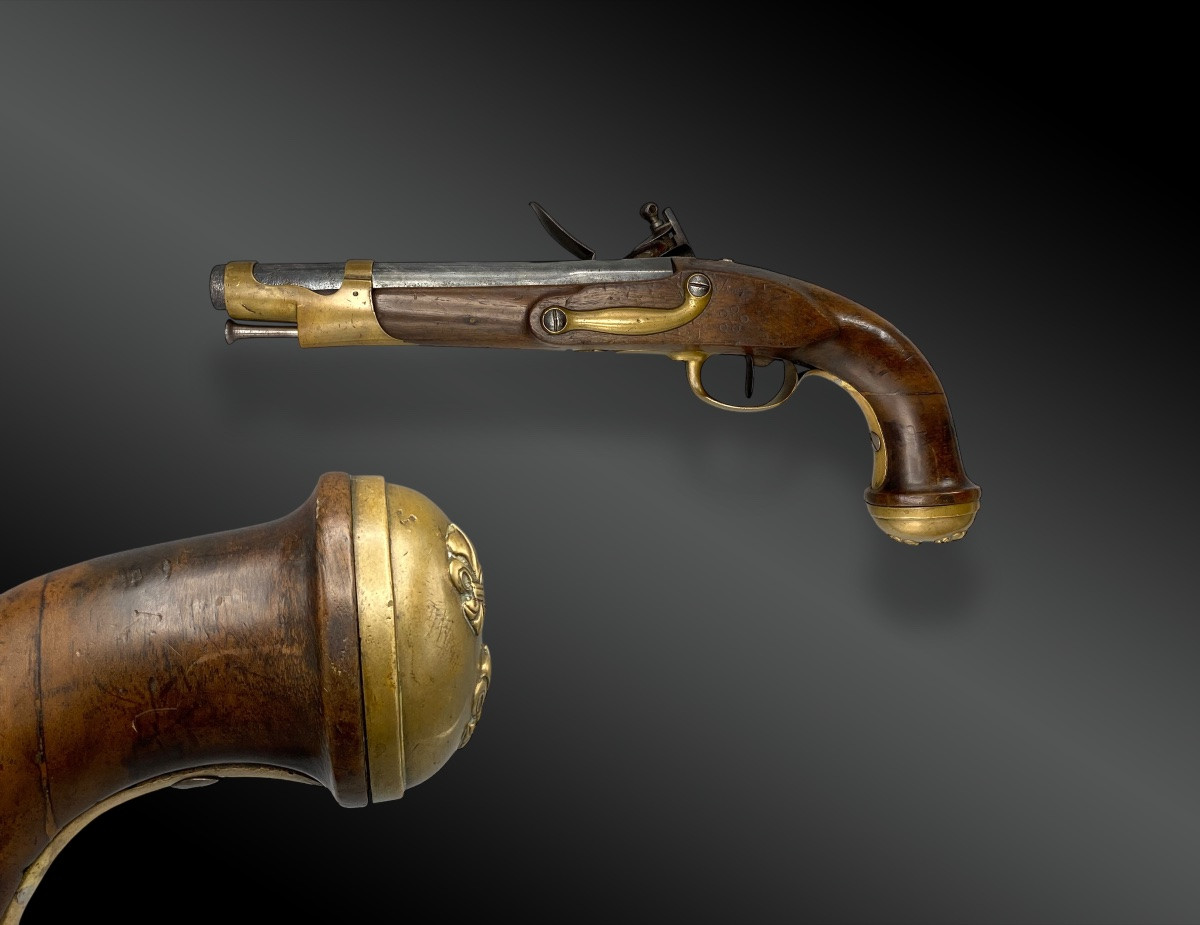 Pistol Of The Bodyguards Of The King's Military Household, Second Model Of 1818.-photo-2