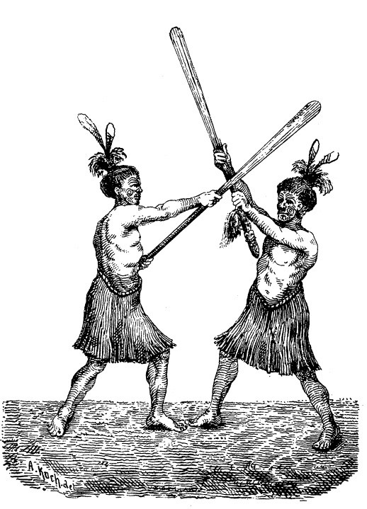 Fighting Stick Called Taiaha - Curios - Maori Culture, New Zealand, Polynesia-photo-4