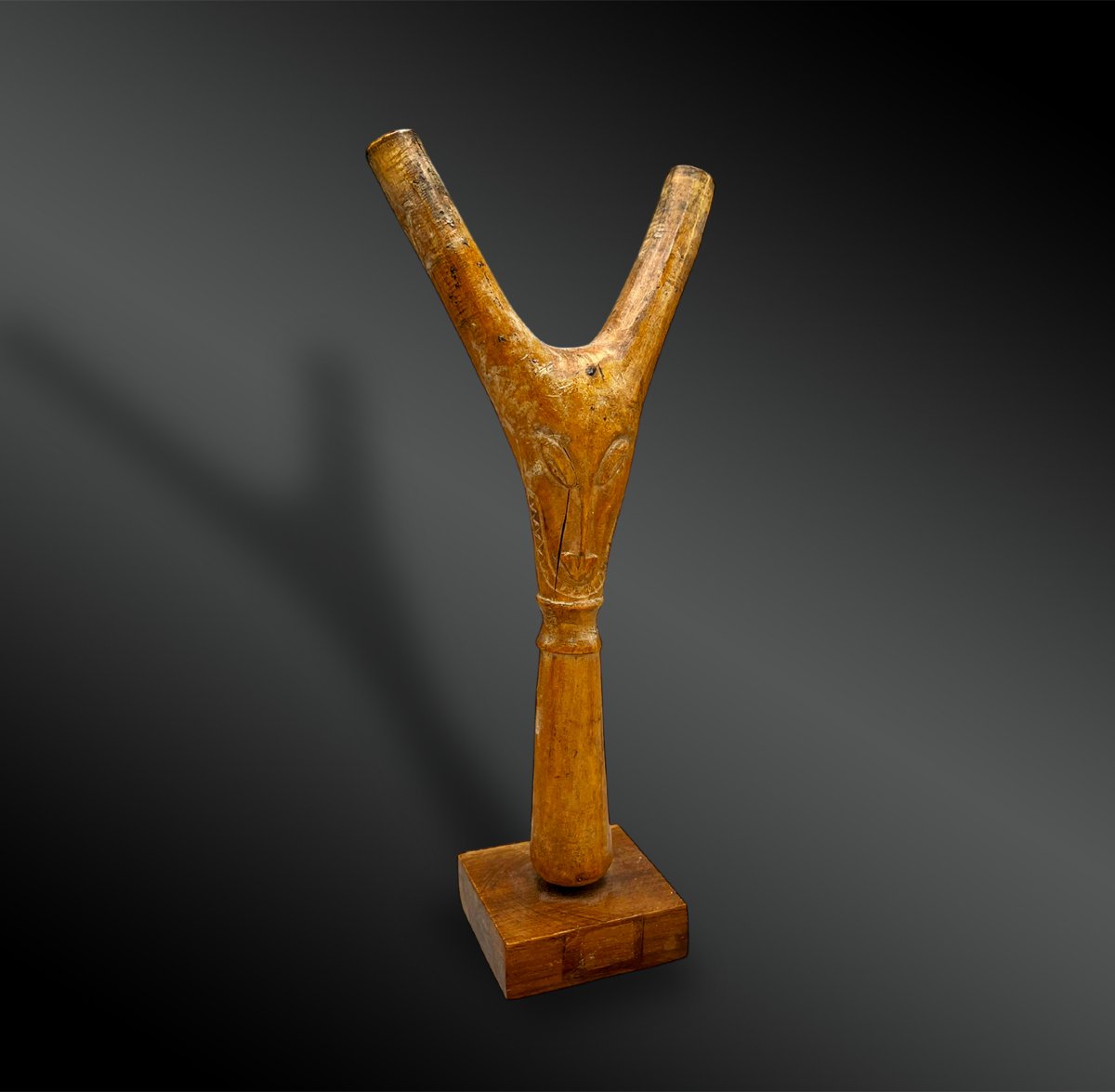 Slingshot Senufo Culture, Ivory Coast First Half Of The 20th Century Wood-photo-2