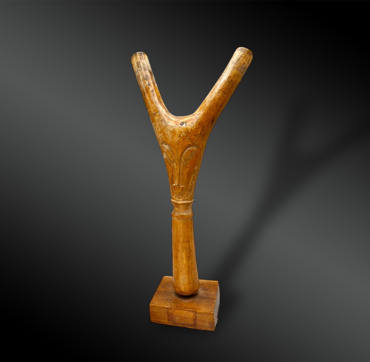 Slingshot Senufo Culture, Ivory Coast First Half Of The 20th Century Wood
