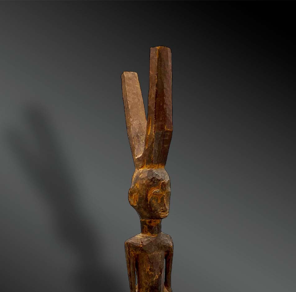 Slingshot Baoulé Culture, Ivory Coast First Half Of The 20th Century Wood-photo-2