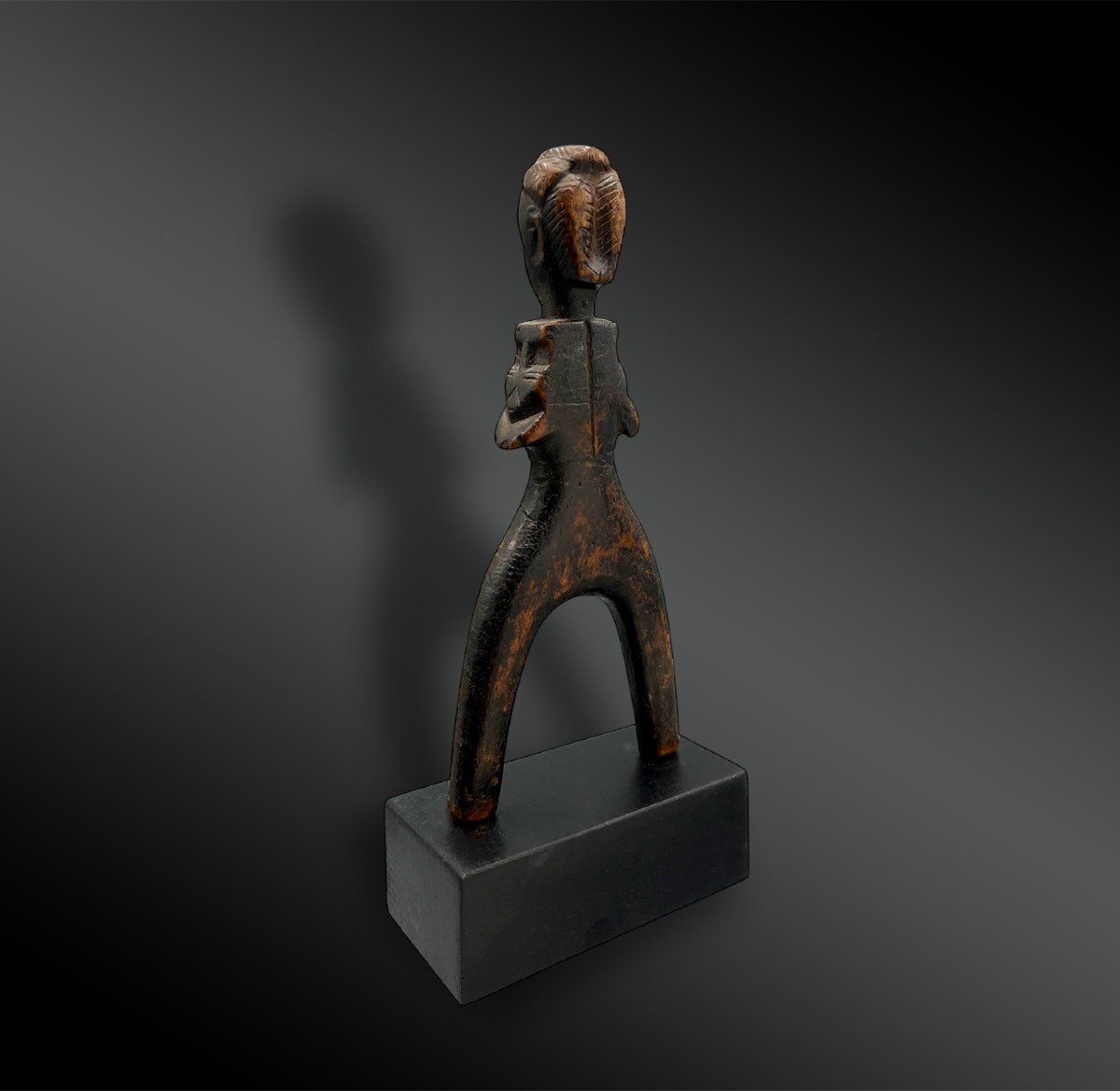 LANCE-PIERRE Culture Baoulé, Côte d'Ivoire Première moitié du XXème siècle Bois et pigments -photo-3
