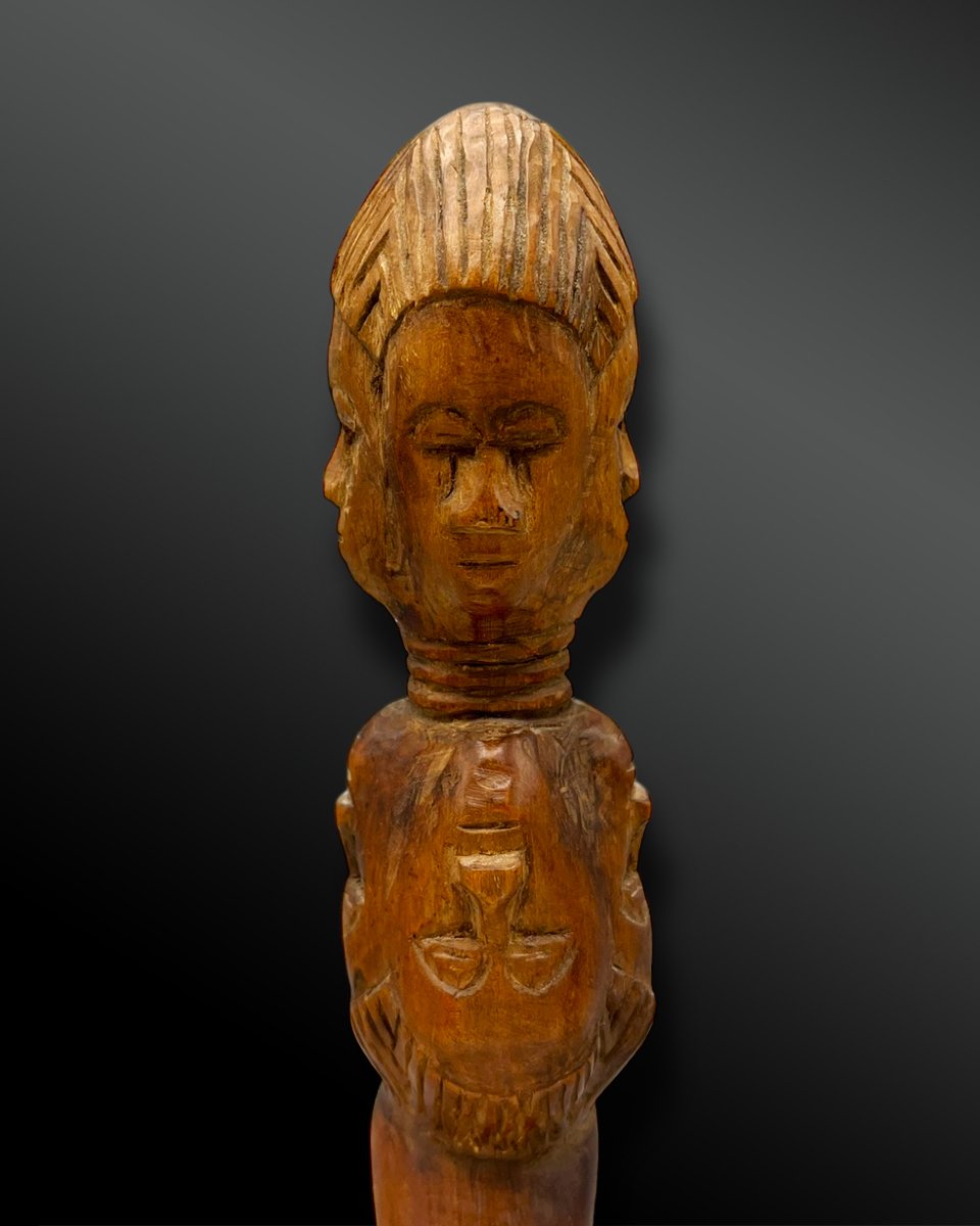 LANCE-PIERRE Culture Baoulé, Côte d'Ivoire Première moitié du XXème siècle Bois-photo-2