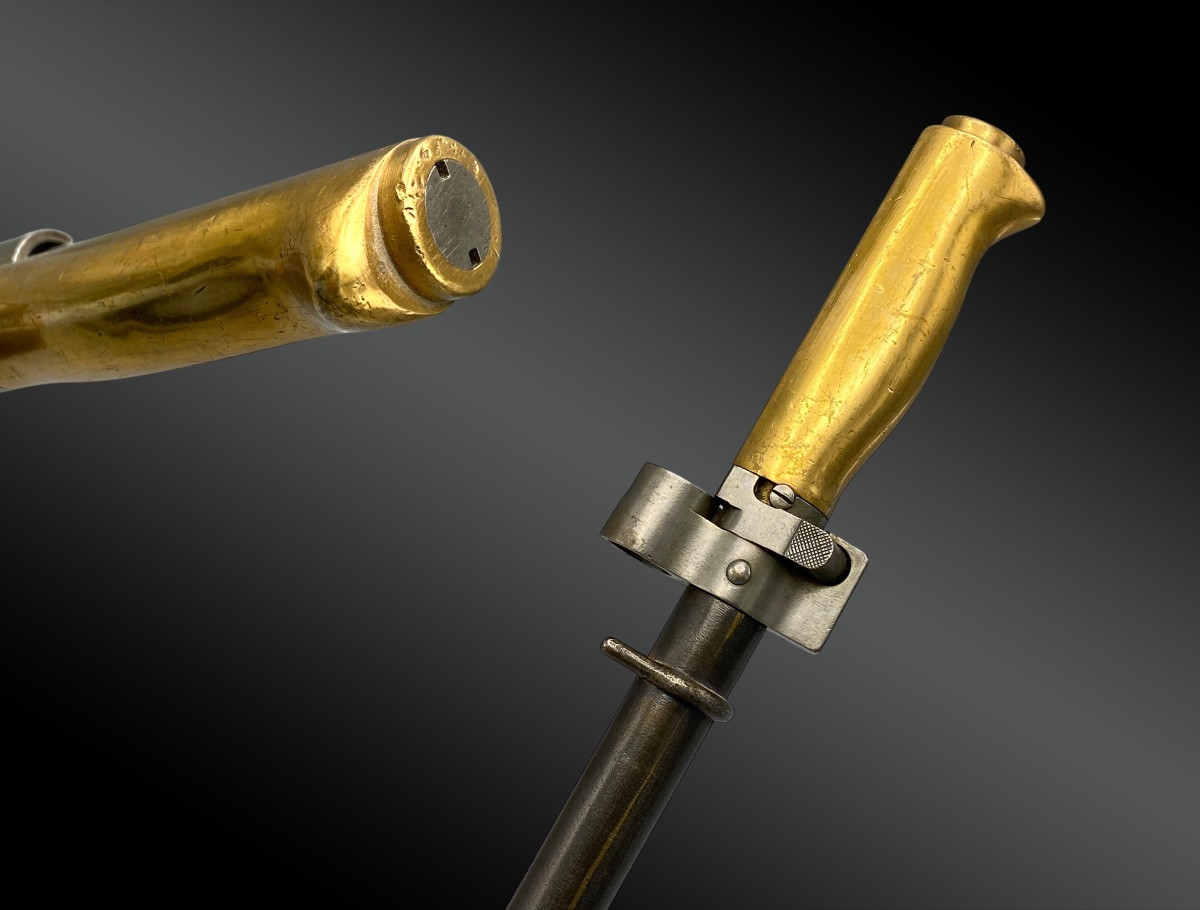 EPEE-BAÏONNETTE LEBEL modèle 1886-15 – Poignée laiton, avec fourreau France XIXème siècle-photo-2
