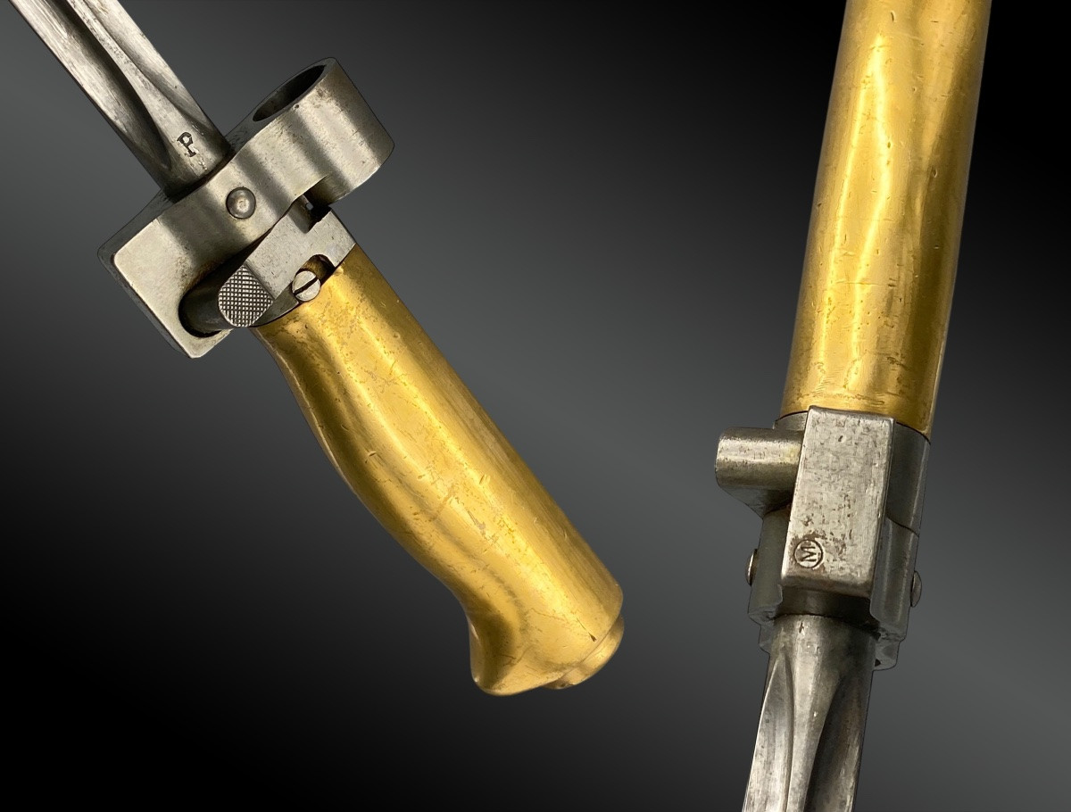 EPEE-BAÏONNETTE LEBEL modèle 1886-15 – Poignée laiton, avec fourreau France XIXème siècle-photo-3
