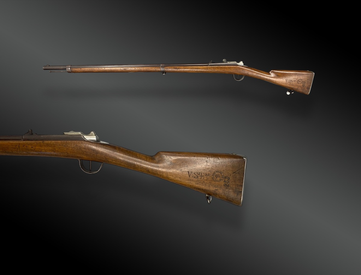 FUSIL SCOLAIRE TYPE CARABINE GRAS. De la ville de SAINT-ETIENNE France, XIXème siècle.-photo-2