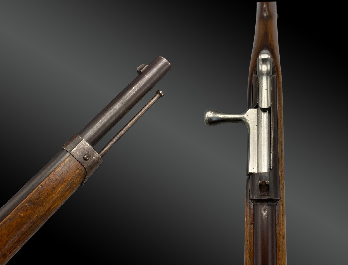 FUSIL SCOLAIRE TYPE CARABINE GRAS. De la ville de SAINT-ETIENNE France, XIXème siècle.-photo-1