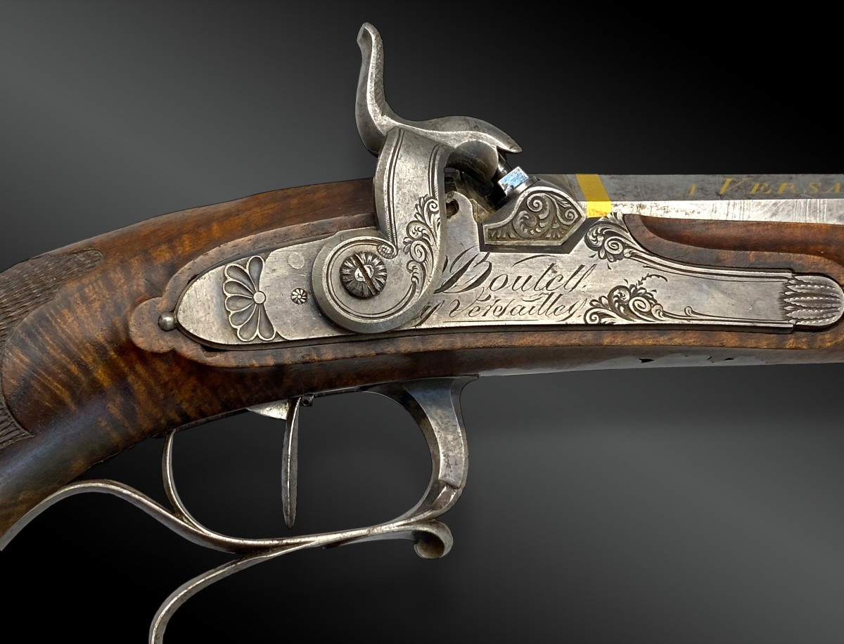 PISTOLET D’HONNEUR à PERCUSSION, par Nicolas BOUTET France - XIXème siècle.-photo-3