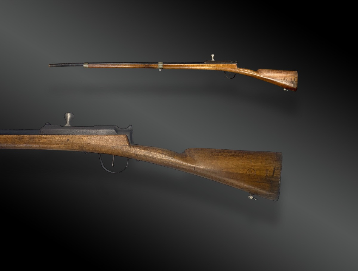 School Rifle Type Carabine Gras. F. Thibaut. Wooden Barrel-photo-2