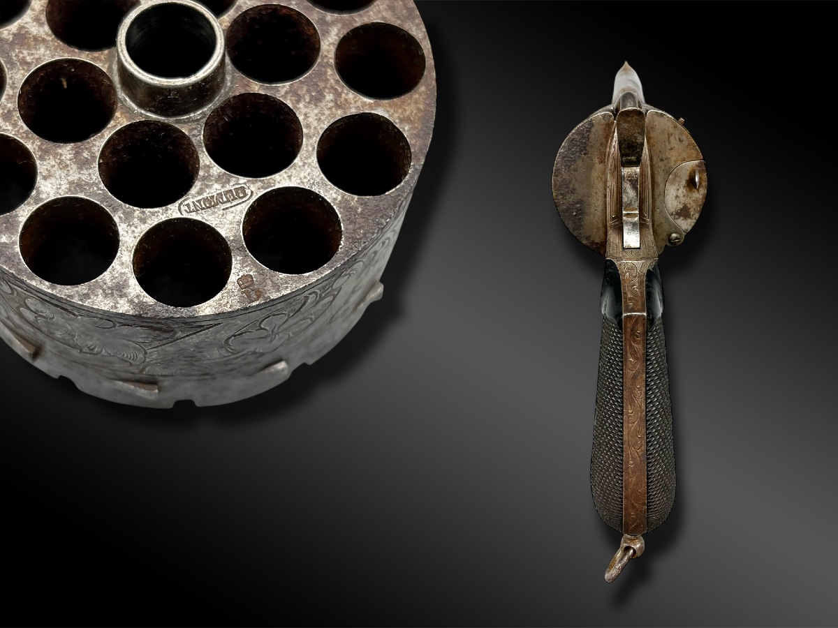 Revolver Dumont, 12 Shots - Europe - 19th Century-photo-2