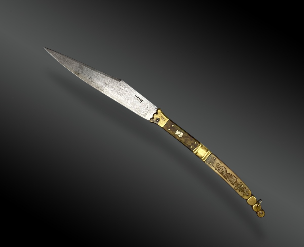 COUTEAU FERMANT de type NAVAJA par BEAUVOIR France XXème siècle-photo-4