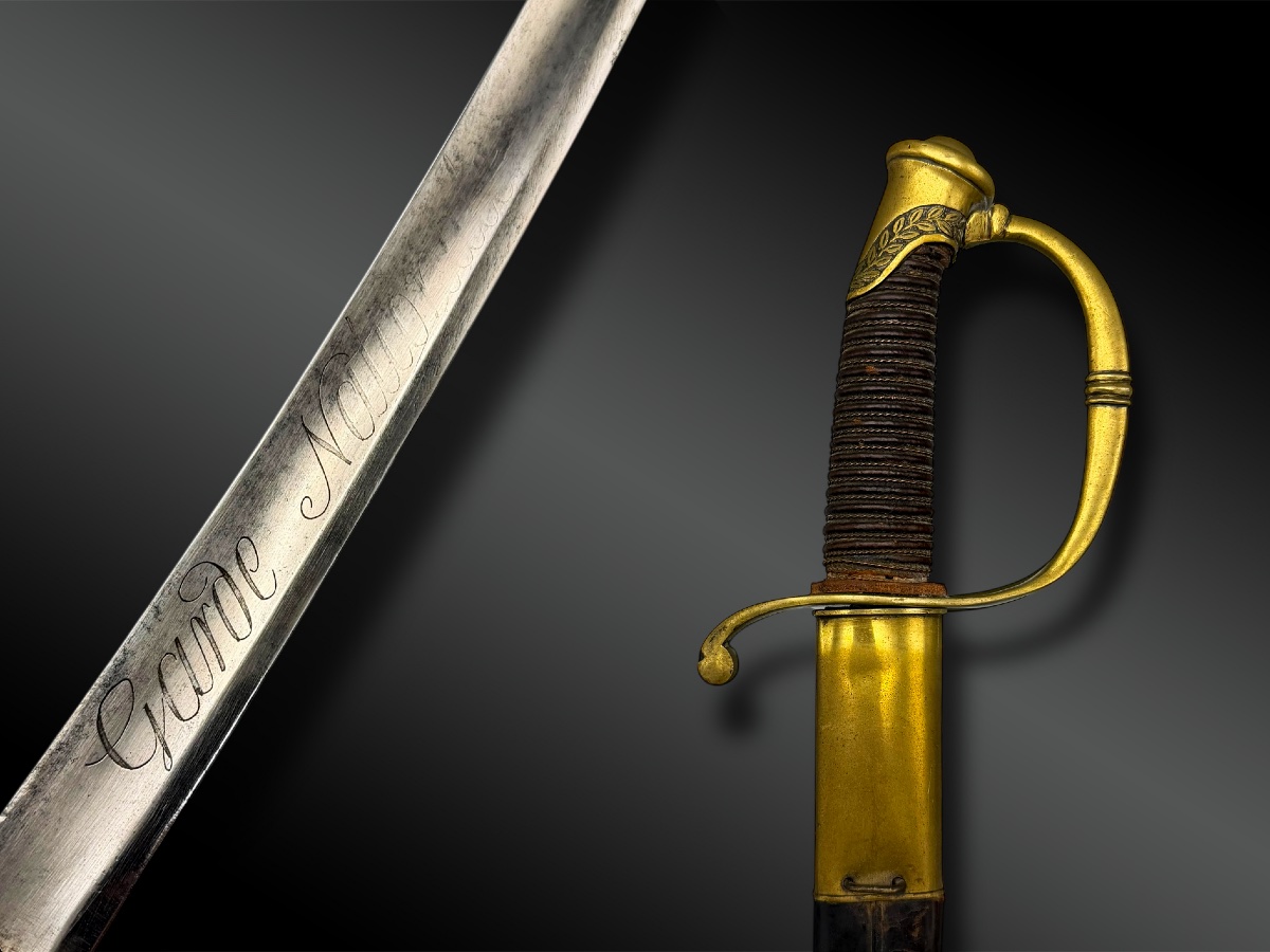 SABRE des officiers d’Infanterie de la garde nationale, modèle 1821 - France - XIXème siècle-photo-3
