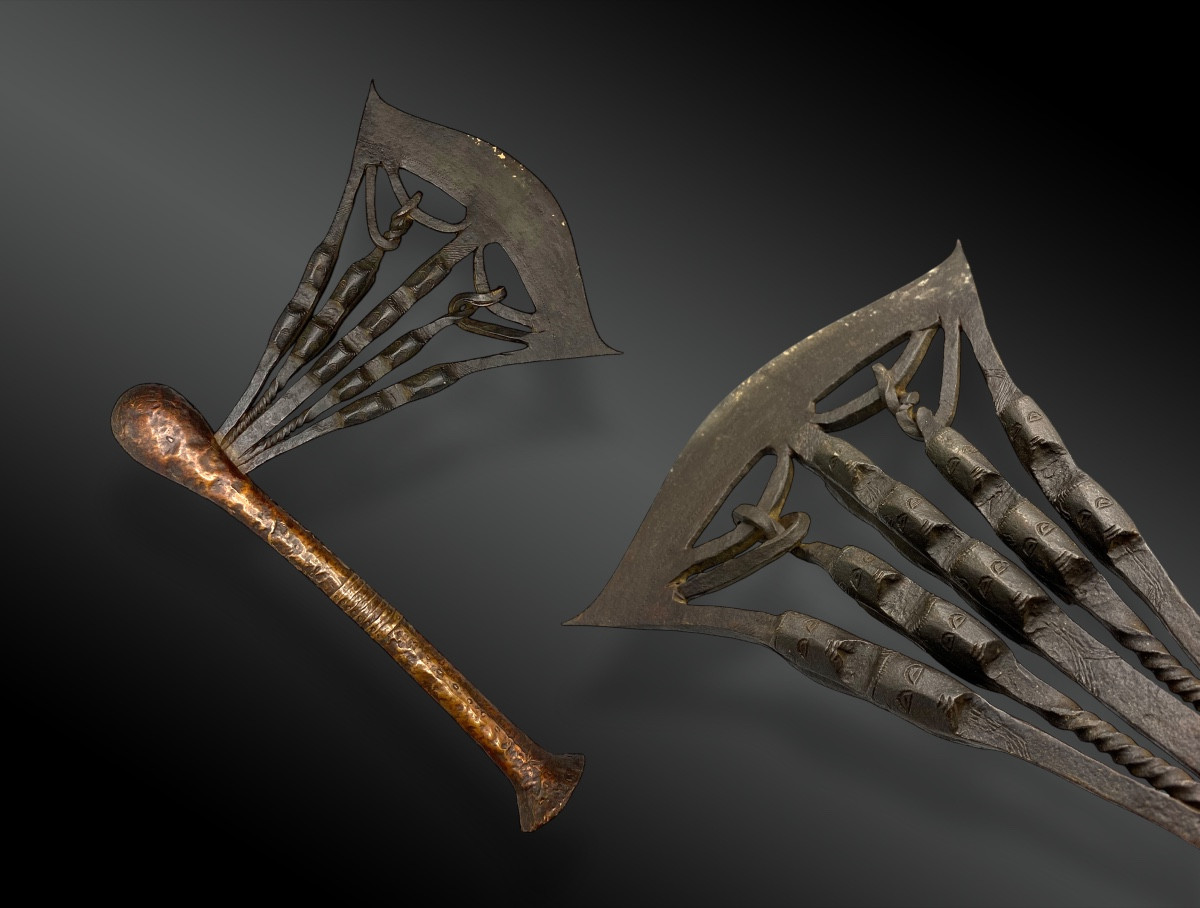 Kilonda Ceremonial Or Ceremonial Axe Songye Culture, Democratic Republic Of Congo