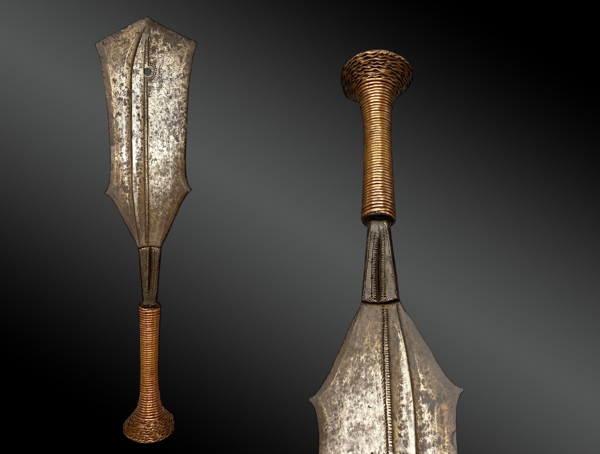 Yakoma Straight Knife - Gbodo Ngbandi Culture - Democratic Republic Of Congo -photo-2