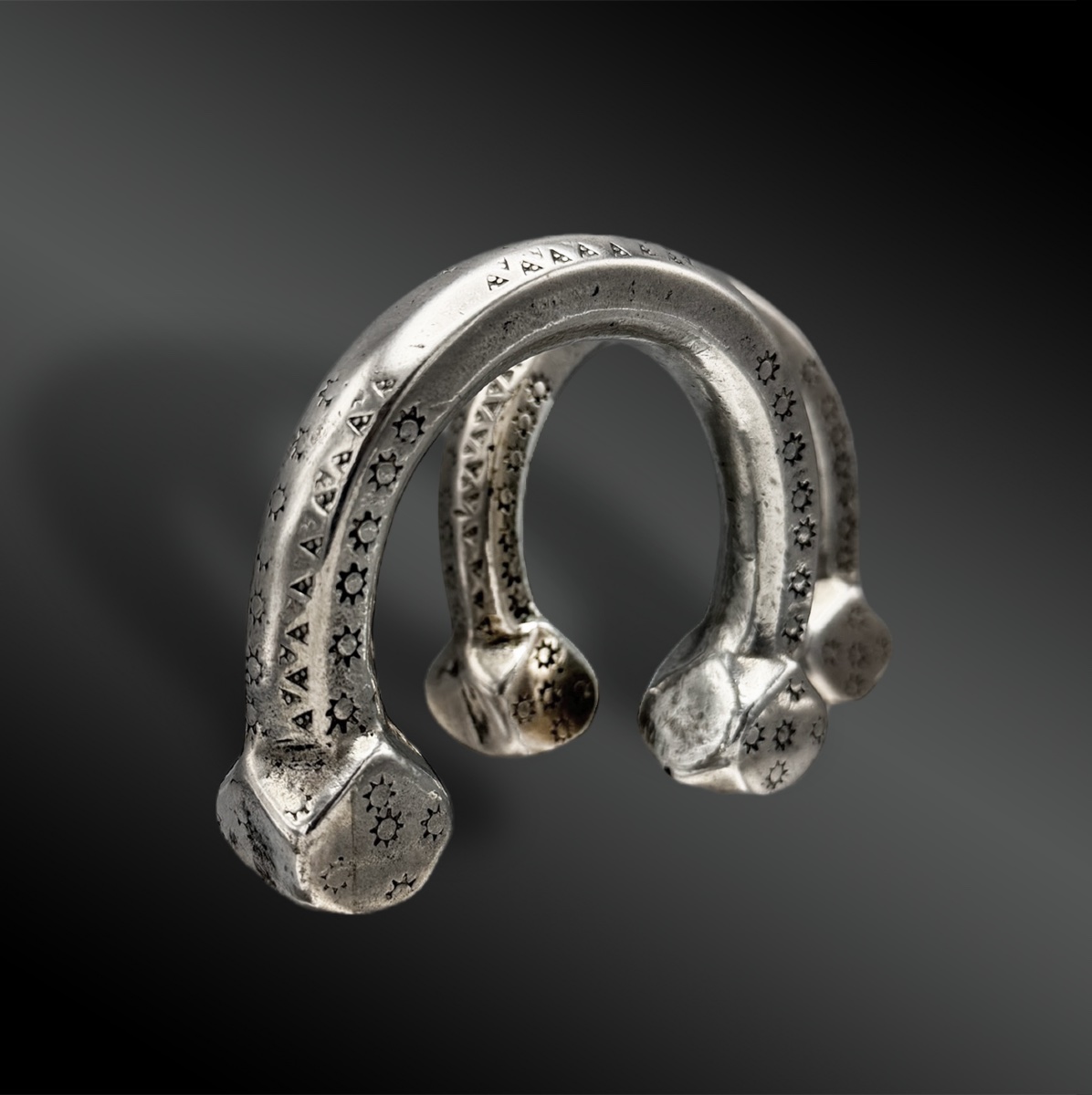 PAIRE de BRACELETS appelés Khalkhel - Algérie - Fin du XIXème siècle – début du XXème siècle-photo-2
