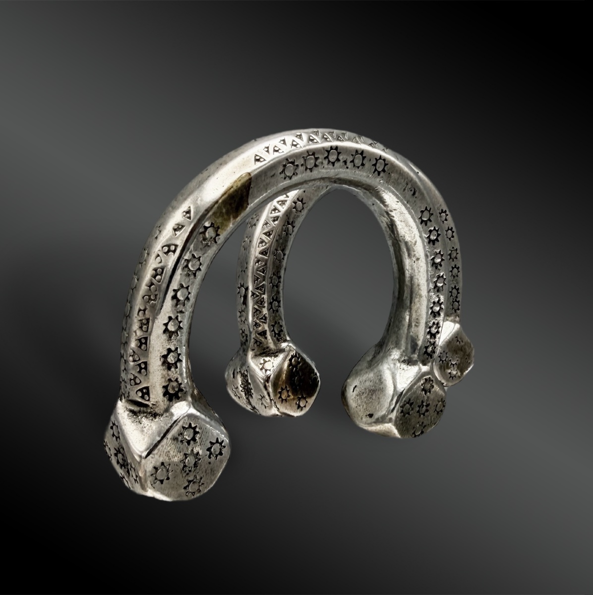 PAIRE de BRACELETS appelés Khalkhel - Algérie - Fin du XIXème siècle – début du XXème siècle-photo-4