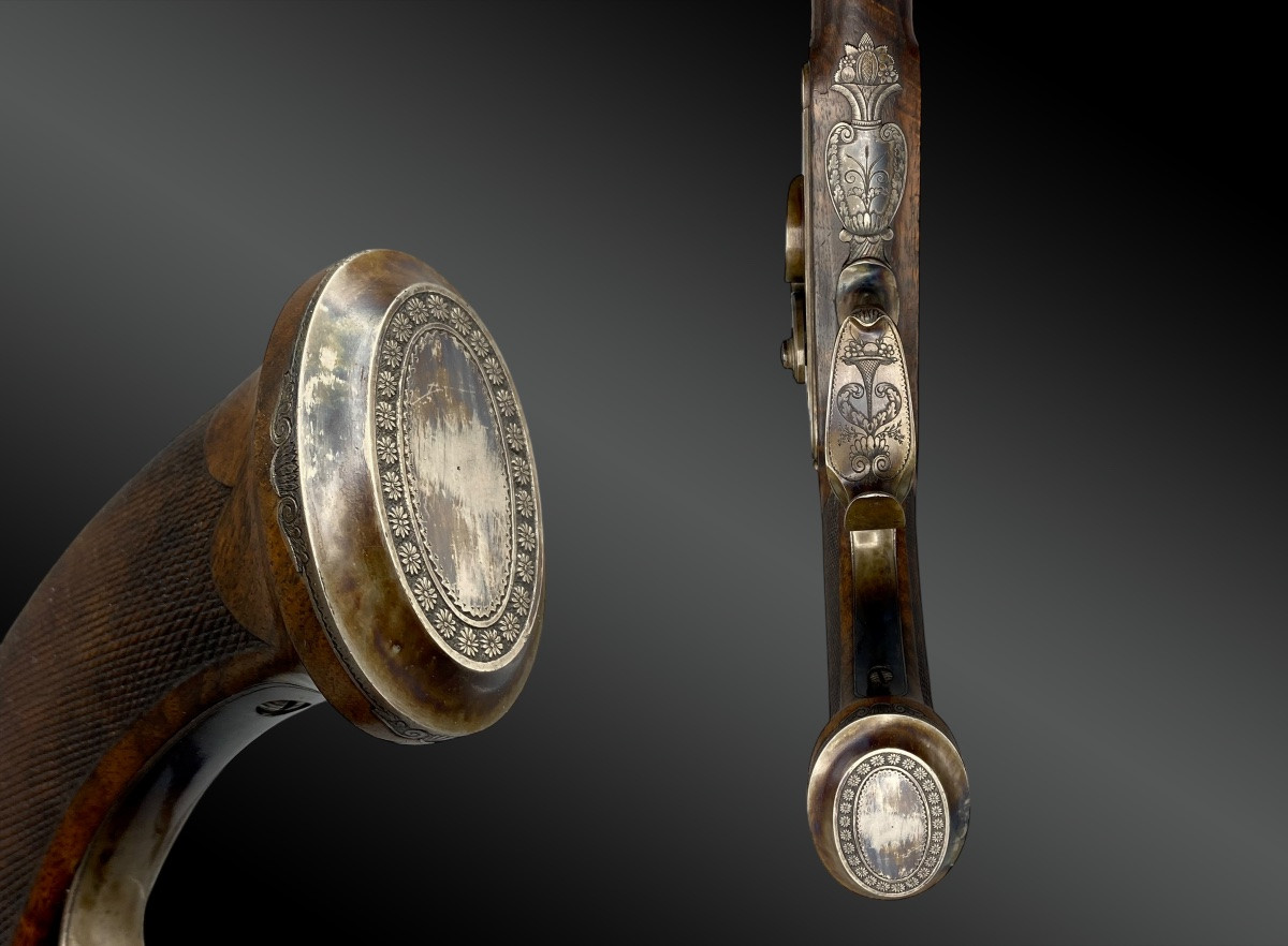PAIRE DE PISTOLETS D’OFFICIER par LEPAGE A PARIS France, Premier Empire. -photo-4