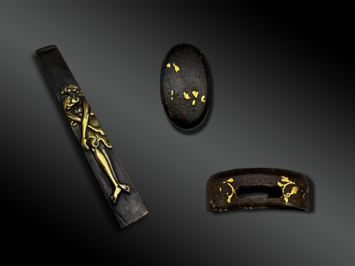 Fuchi, Kashira And Kotsuka Set - Japan - Edo Period (1603-1868)-photo-2