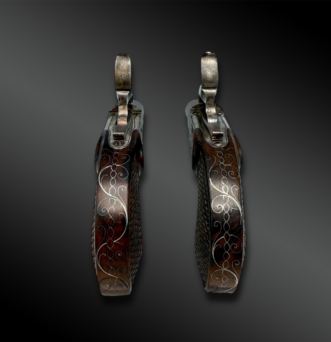 PAIRE de PISTOLET à coffre signé Dumarest - Paris, France - XIXème siècle-photo-2