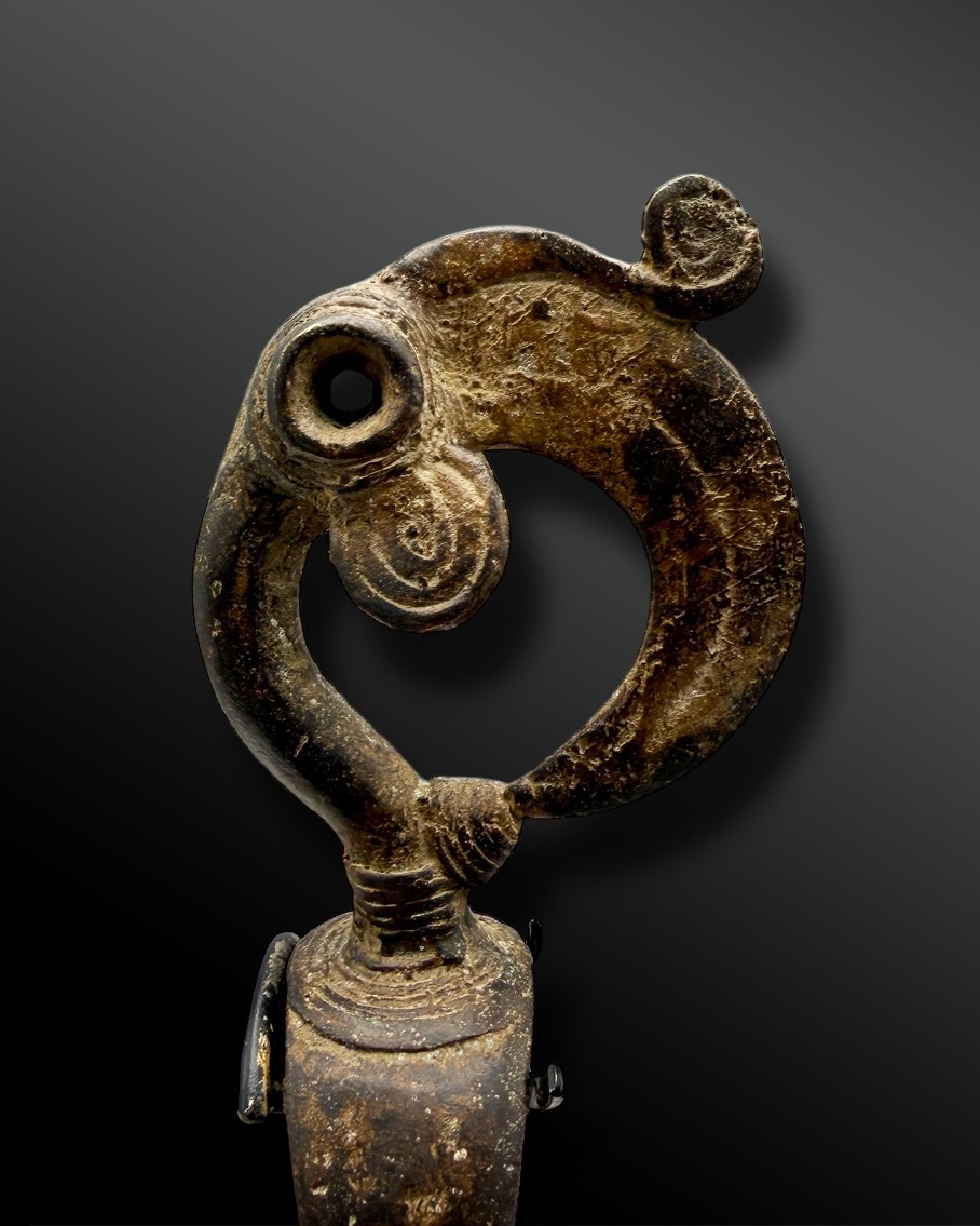 Loom Pulley Bracket Featuring A Hornbill, Senufo Culture, Ivory Coast 