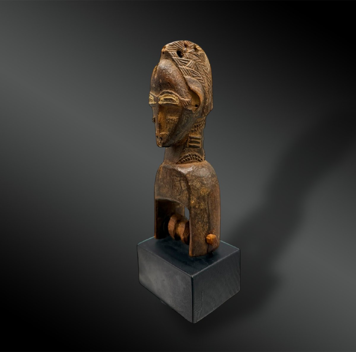 Anthropomorphic Figure Lying Pulley Stirrofy Baoulé Culture, Ivory Coast -photo-3