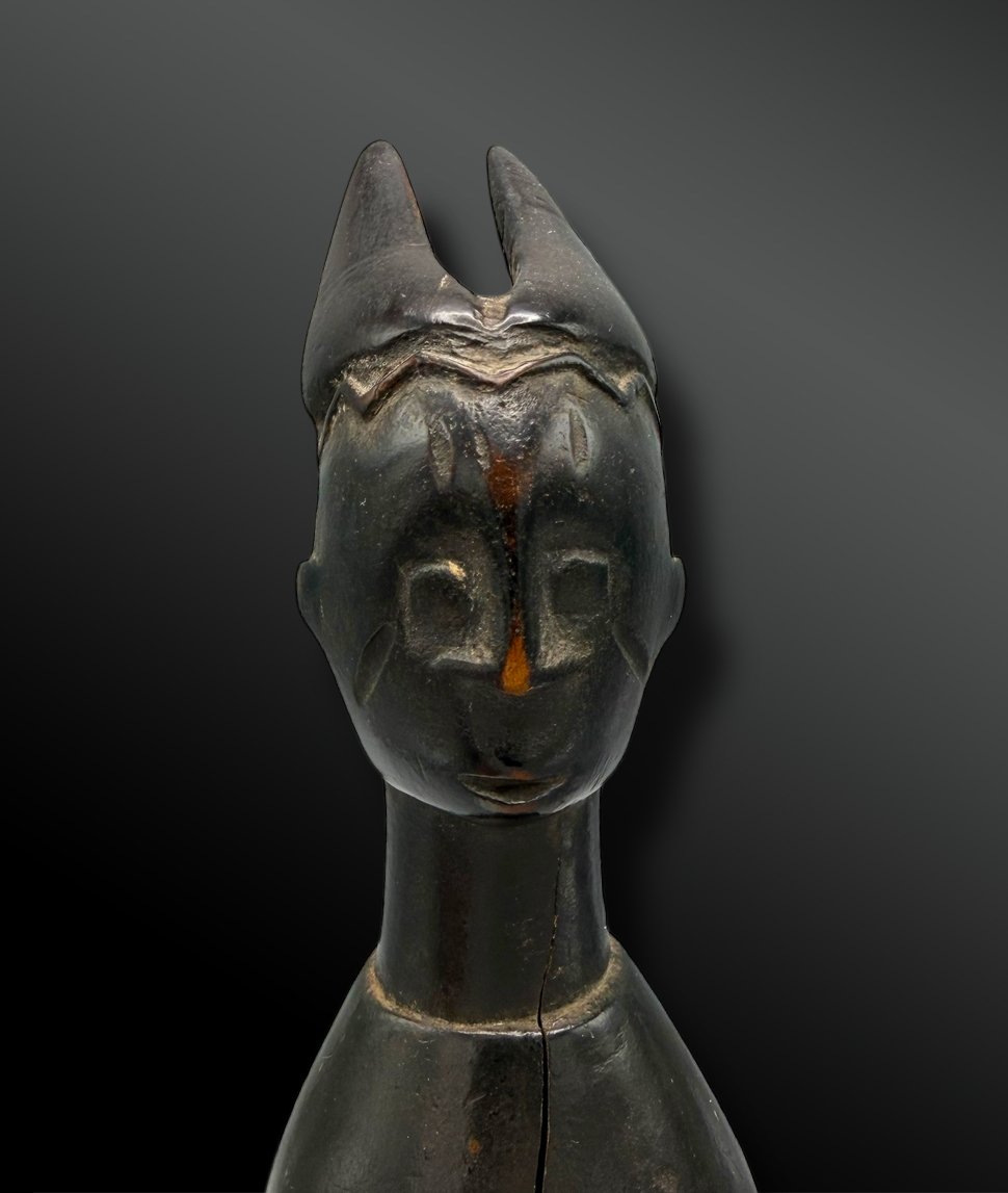 Loom Pulley Stirrup Animated With An Anthropozoomorphic Face, Gouro Culture-photo-2