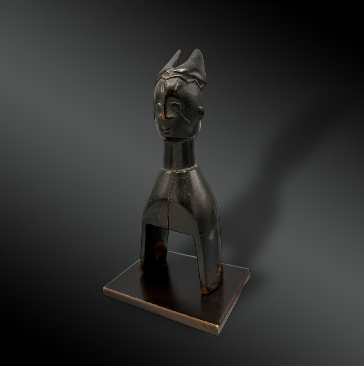 Loom Pulley Stirrup Animated With An Anthropozoomorphic Face, Gouro Culture-photo-3