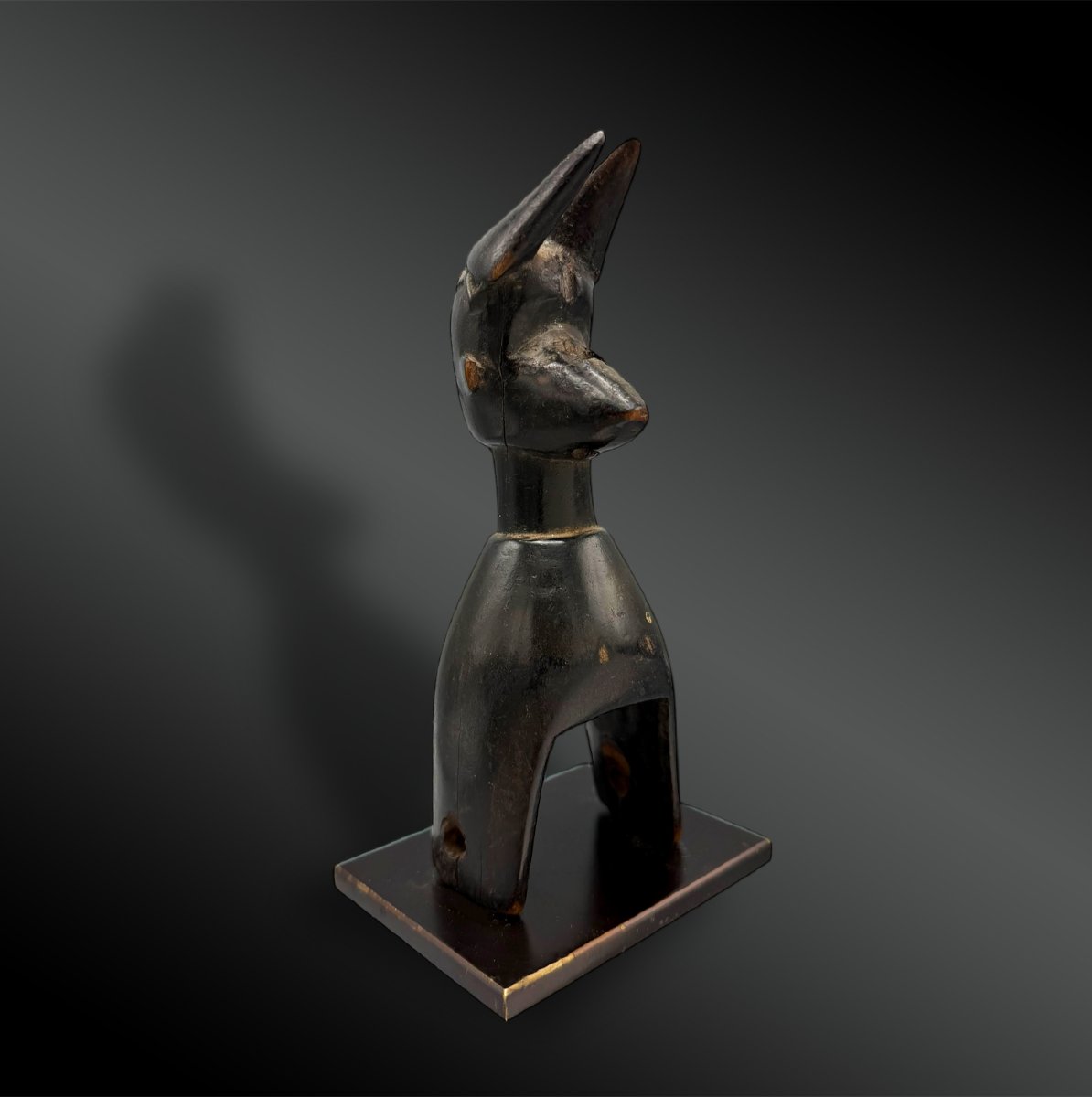 Loom Pulley Stirrup Animated With An Anthropozoomorphic Face, Gouro Culture-photo-4