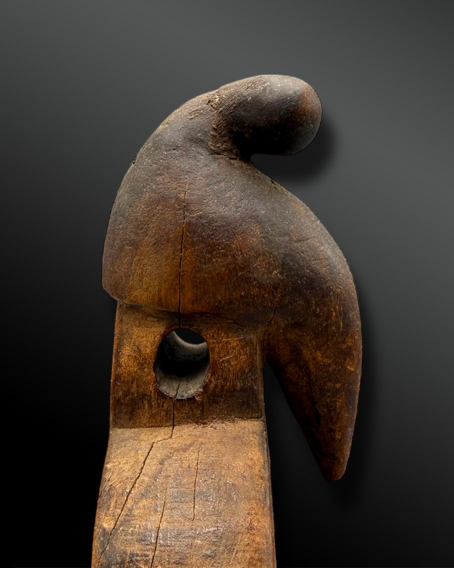 Pulley Stirrup For A Weaving Loom, Animated By A Hornbill Head, Senufo Culture, Ivory Coast -photo-2