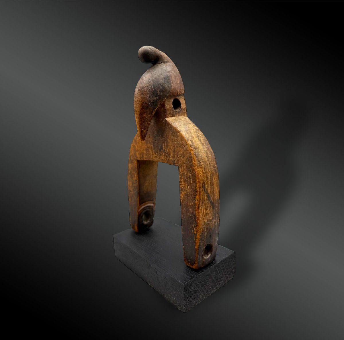 Pulley Stirrup For A Weaving Loom, Animated By A Hornbill Head, Senufo Culture, Ivory Coast -photo-3