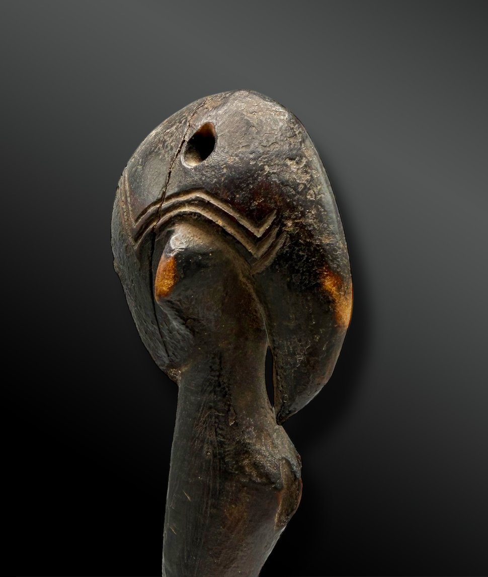 Pulley Stirrup For A Weaving Loom, Animated With A Two-faced Design, Gouro Culture, Ivory Coast -photo-2