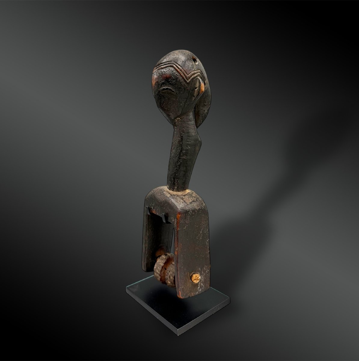 Pulley Stirrup For A Weaving Loom, Animated With A Two-faced Design, Gouro Culture, Ivory Coast -photo-3