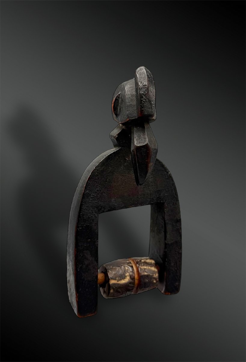 Pulley Stirrup For A Weaving Loom, Animated By A Hornbill Head, Senufo Culture, Ivory Coast-photo-2