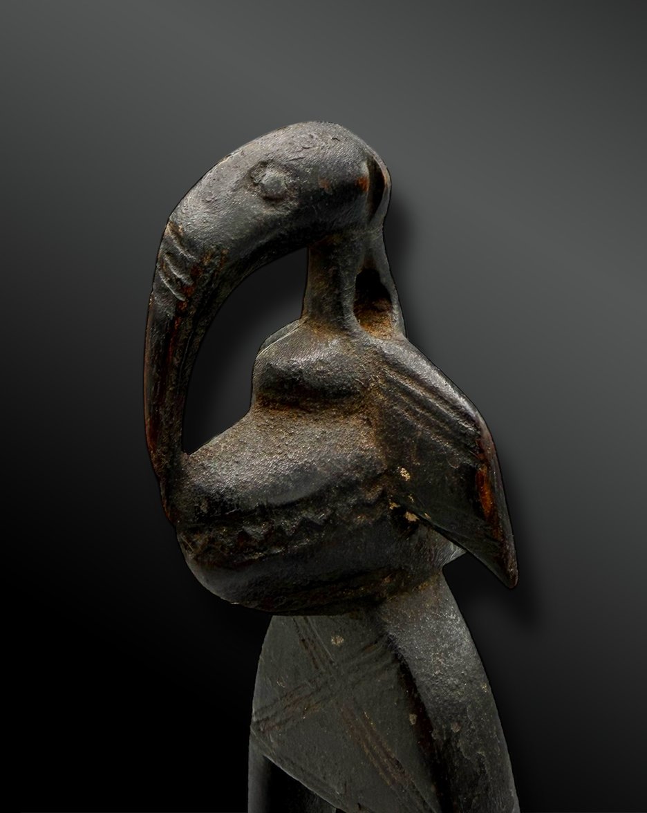 Pulley Stirrup Of A Weaving Loom Animated By A Porpianong Senufo Culture, Ivory Coast -photo-2