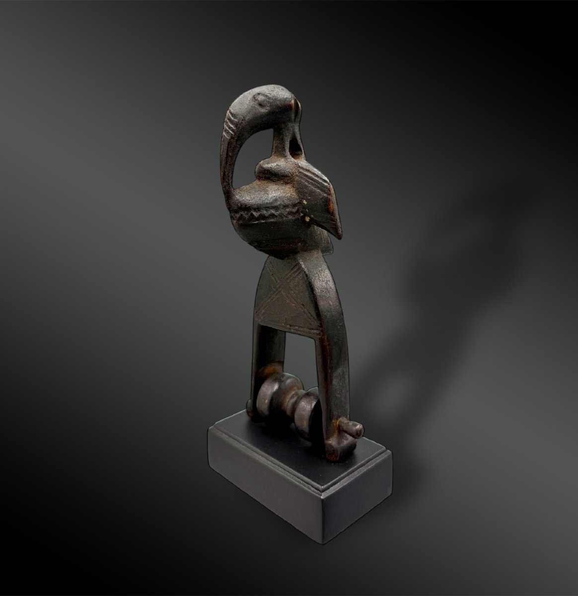 Pulley Stirrup Of A Weaving Loom Animated By A Porpianong Senufo Culture, Ivory Coast -photo-3