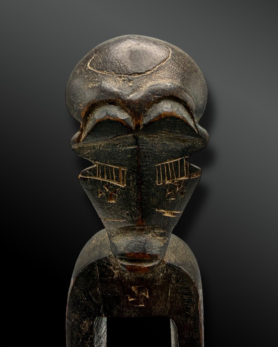 Pulley Stirrup For A Weaving Loom Animated By The Mask Of Do Culture Djimini, Ivory Coast -photo-3