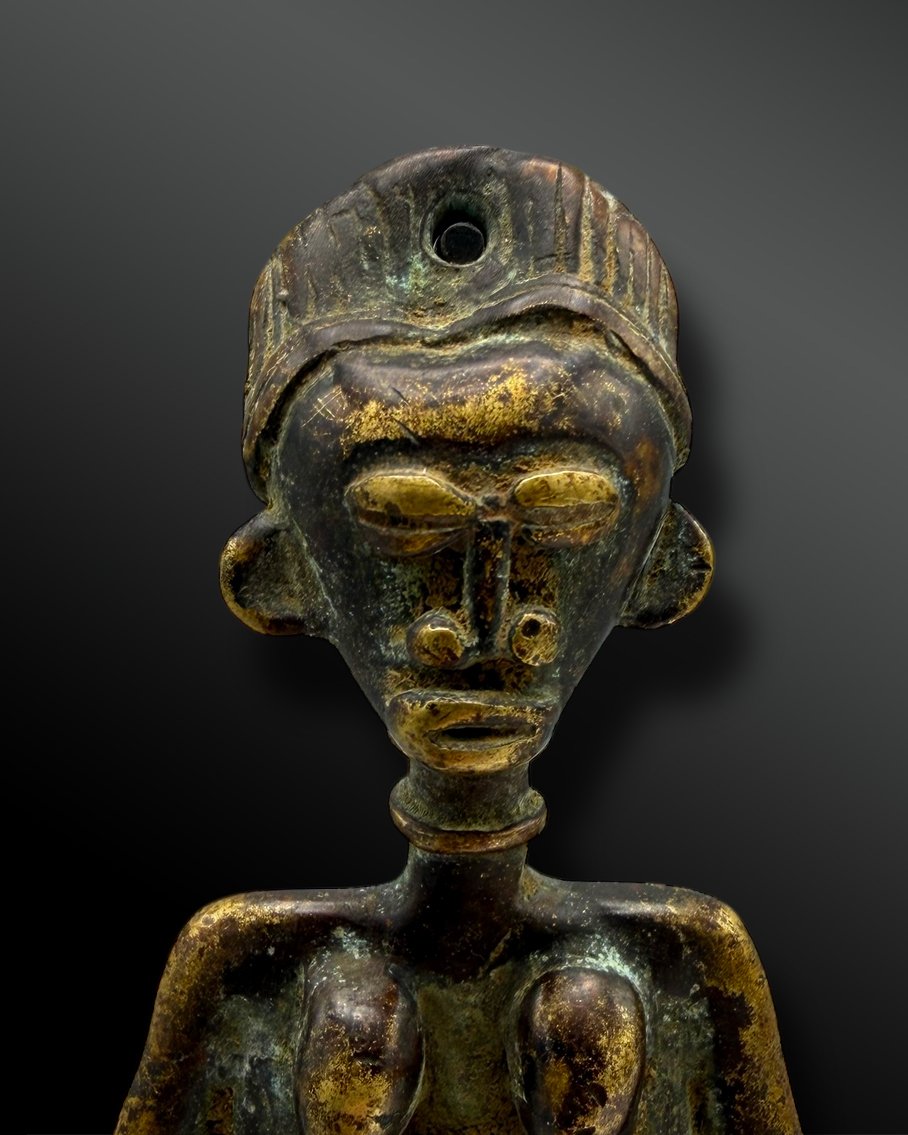 Loom Pulley Stirrup Animated With A Female Figure, Akan Culture, Ghana -photo-2