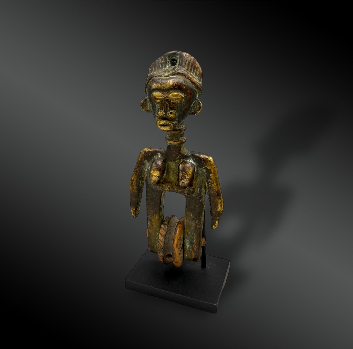 Loom Pulley Stirrup Animated With A Female Figure, Akan Culture, Ghana -photo-3