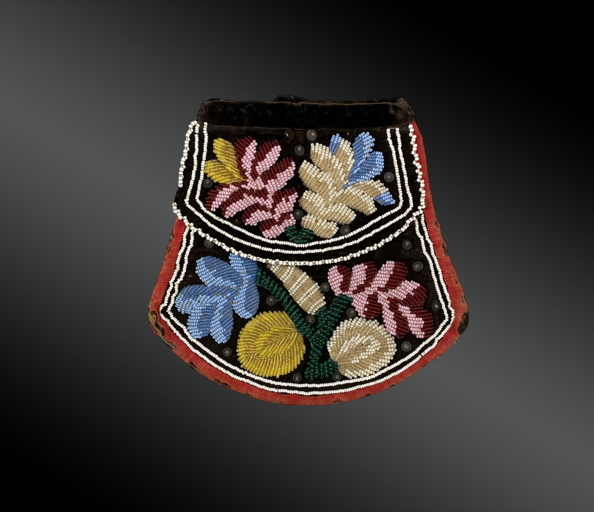 Beaded Bag Or Pouch With Flap, Native American Missions, North America, First Half Of The 20th Century -photo-4