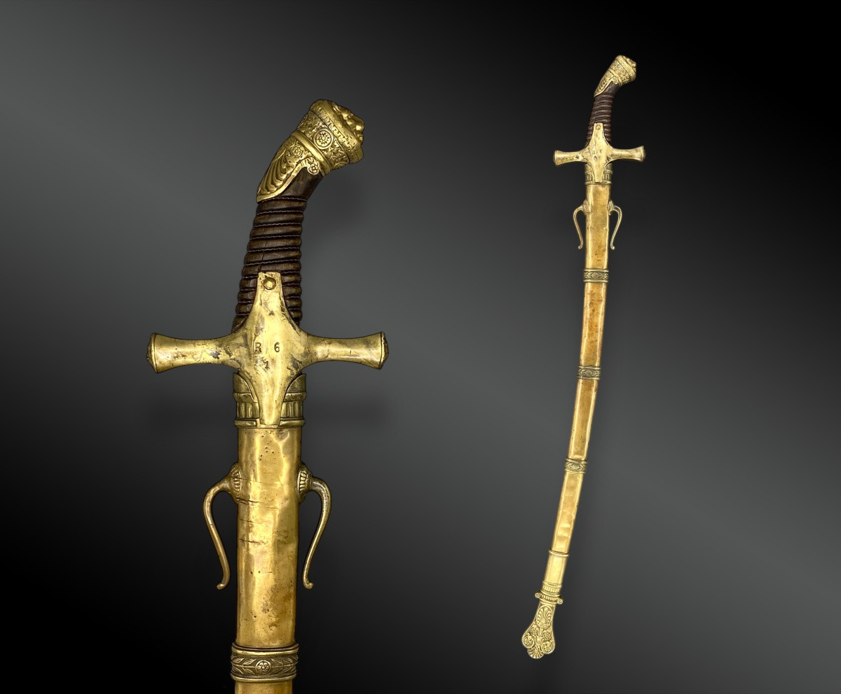 Sabre de tambour-major, modèle 1822, modifié sous Louis-Philippe. France, XIXème siècle.-photo-2